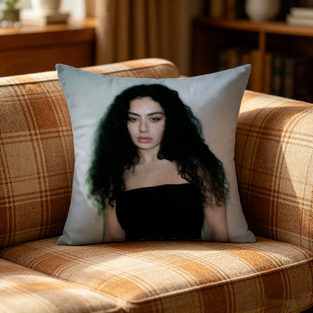 CCharli XCX Retro Pop Style Pillow Case Pattern Printed Pillowcase For Living Room Sofa Cushion Cover