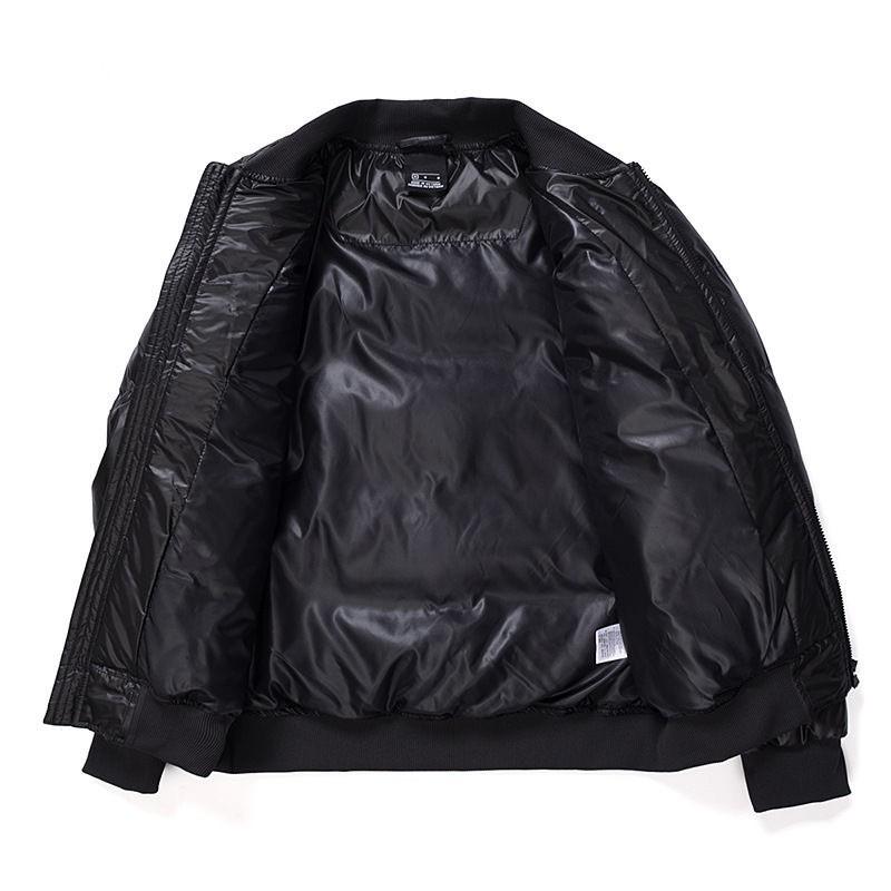 High Quality Embroidered Patch Winter Baseball Jacket Mens Warm Thick Casual Outerwear