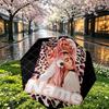 Custom Name Personalized Karol G Print Umbrella, Auto Open Close, 8‑Rib Sturdy Frame, Commute Camping Hiking Use, Birthday Gift