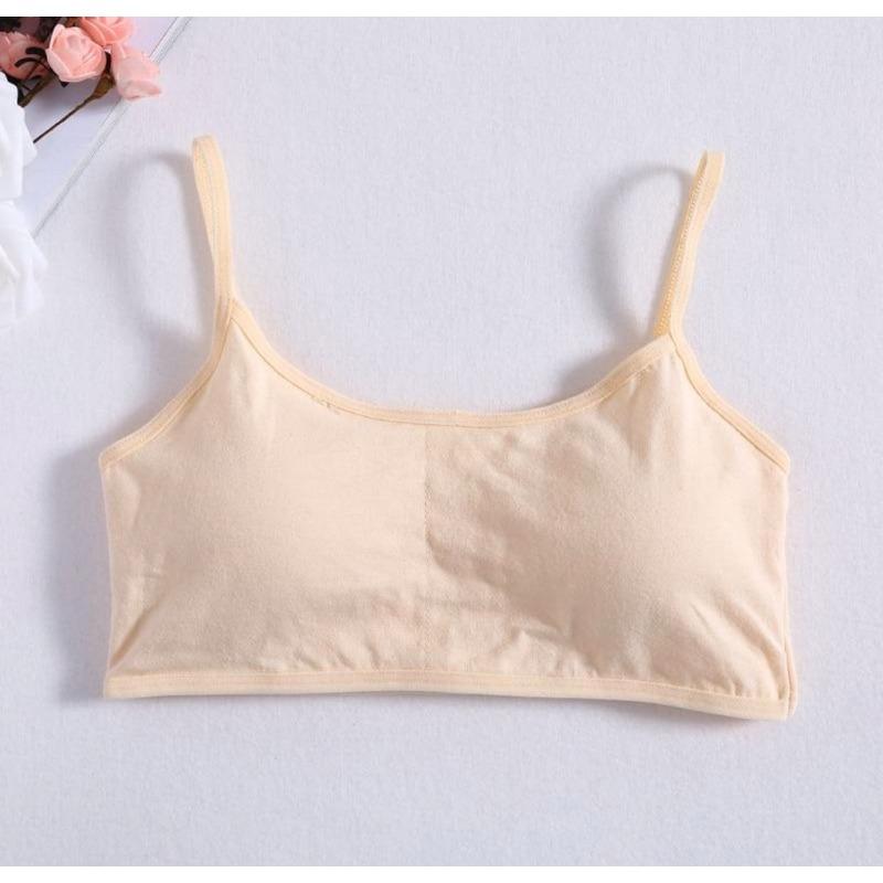 Мягкий хлопковый тренировочный бюстгальтер для молодых девушек, дышащее нижнее белье для подростков