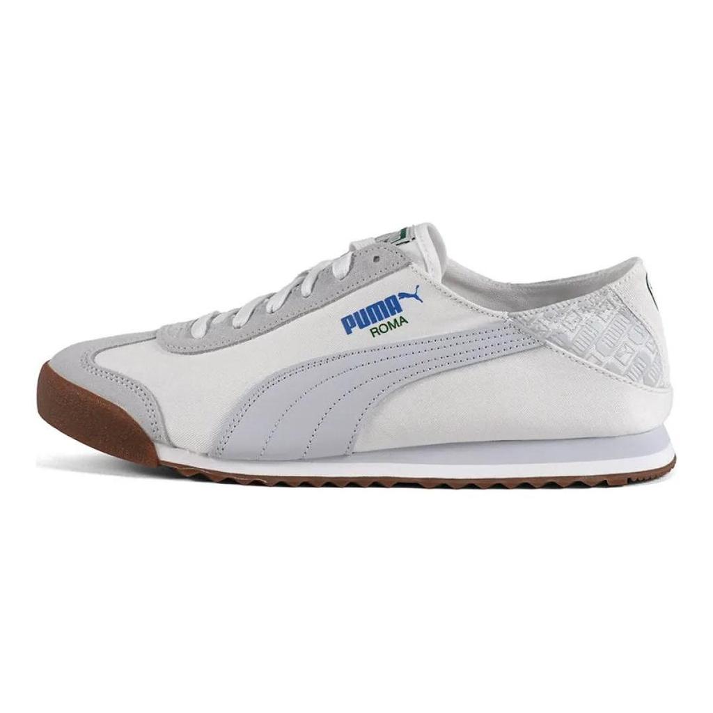 Puma Унисекс Белые Серые Низкие Повседневные Кроссовки Roma 398332-04