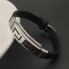 Unisex Korean Fashion Silicone & Stainless Steel Sports Bracelet