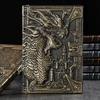 A5 Retro Relief Dragon Notebook  Eye Inlay on the Back Dinosaur European Medieval Notebook 3D
