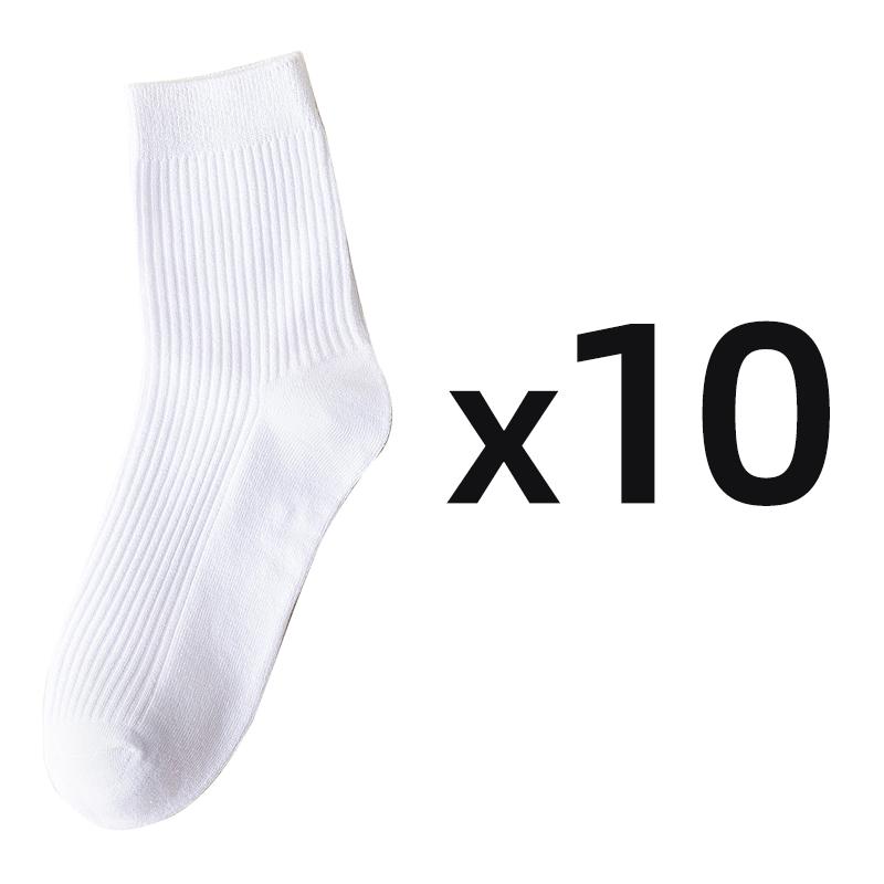 5 Pairs/Lot Men's Vertical Striped Cotton Socks Mid-calf Breathable Socks Business Sports Socks