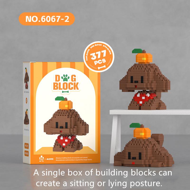 Креативная и интересная серия мини-щенков Строительные блоки Детские развивающие игрушки-конструкторы Мультяшные украшения Подарки на день рождения