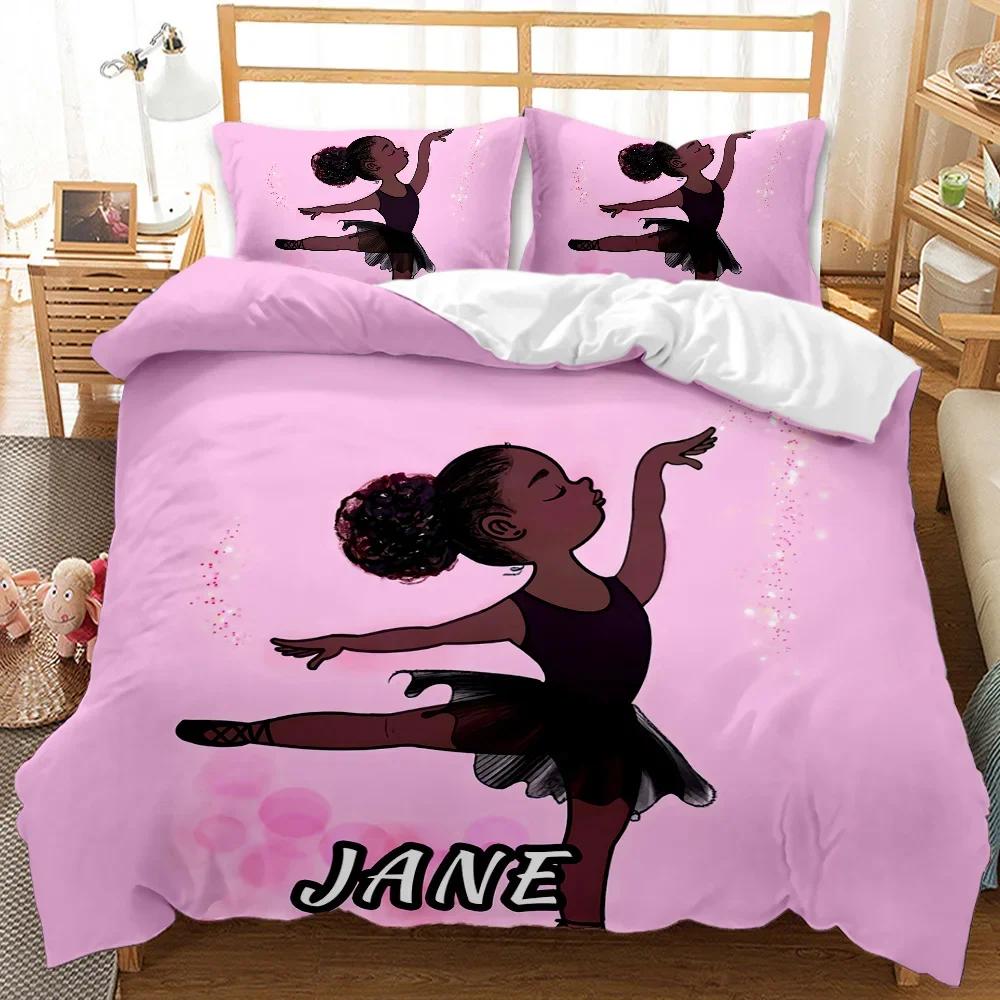 Black Girl Magic Bedding Set, African American Black Art Girl Duvet Cover, Bedroom Decor Comforter Cover For Teens