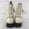 Steel Leather Engineer Boots White Steel Toe Mid Length 24.5(USED)