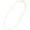 Fairy Carret 24K Gold Necklace with Curb Made In Pure with Slide Adjuster Double-Sided Chain, Japan, Gold, Certified, 3.65g Up, 45cm,