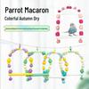 Макарон Радужная Птица Лазалка и Подставка Игрушка для Попугаев и Волнистых Попугайчиков