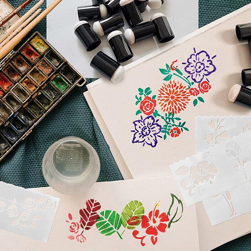 10 шт., кисти, губка для пальцев, набор для рисования пеной, штамповка, сделай сам, живопись