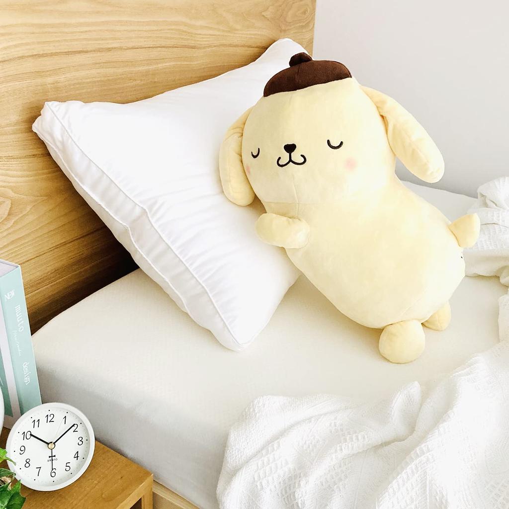 MORIPiLO Pompompurin Тело Sanrio Подушка для сна Микро Большая Плюшевая от Morishita Makura Подушка, Персонажи, (M), приблизительно. 45см, Ткань, приятная к коже,
