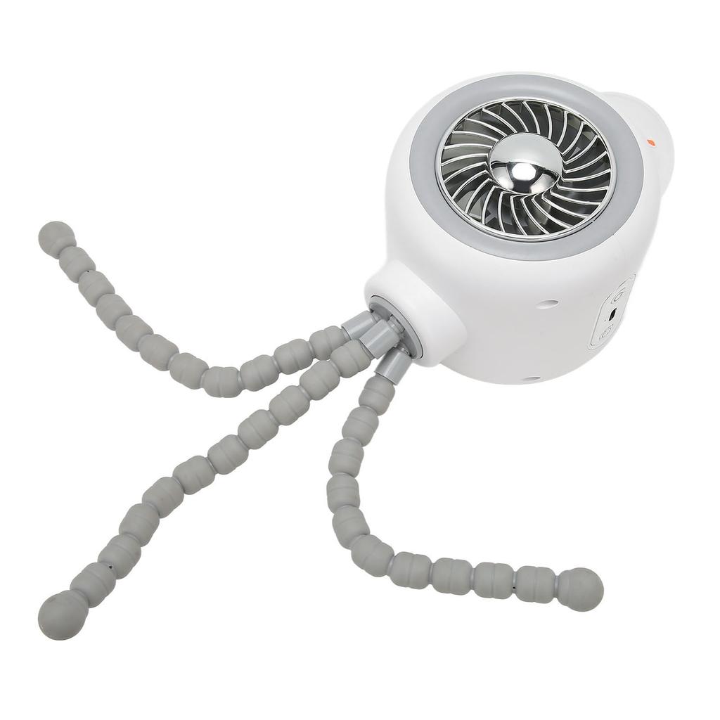 Portable Stroller Fan with Flexible Tripod Clip for Baby Rechargeable Fan 4 Modes 120 Degrees
