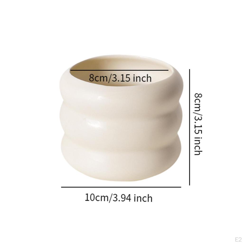 Ceramic Flower Pot Plant with Drainage Hole Balcony Decoration Multifunctional Handcrafted