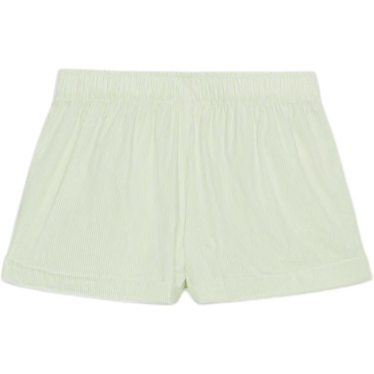 Zara Повседневные шорты женские зеленые/белые умеренно прямые 1255504-131