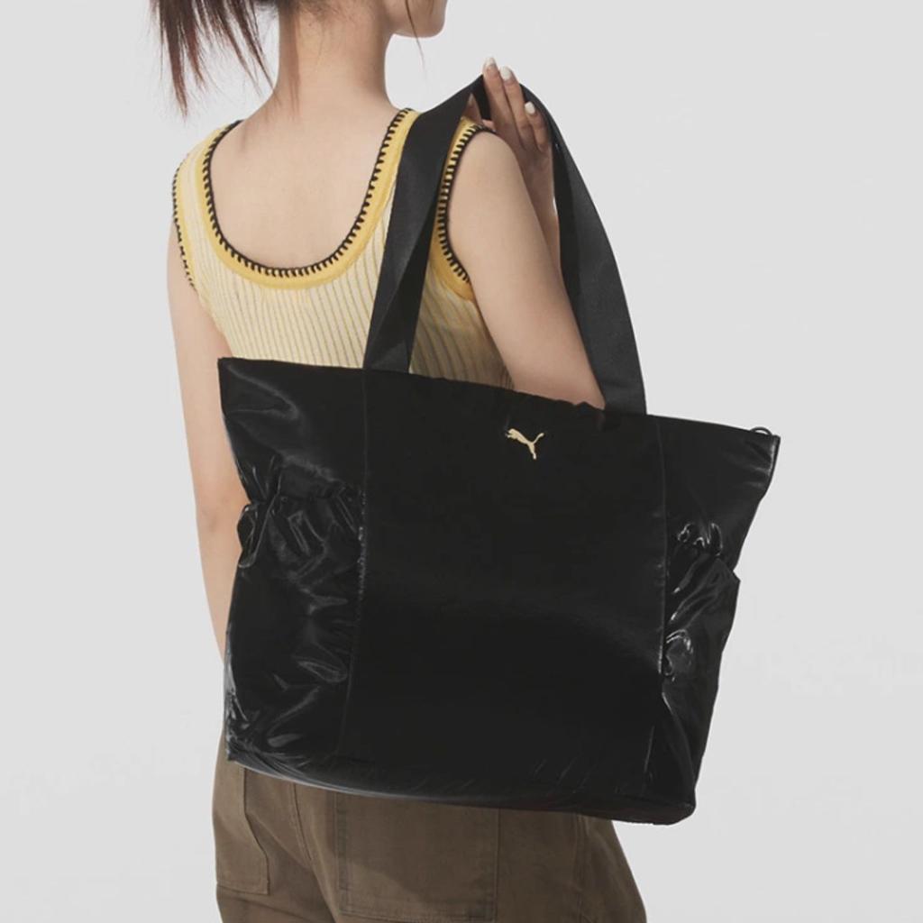 New PUMA Fabric Tote Bag, Shopping Bag, Handbag, Shoulder Bag Regular Unisex Black 091291-04