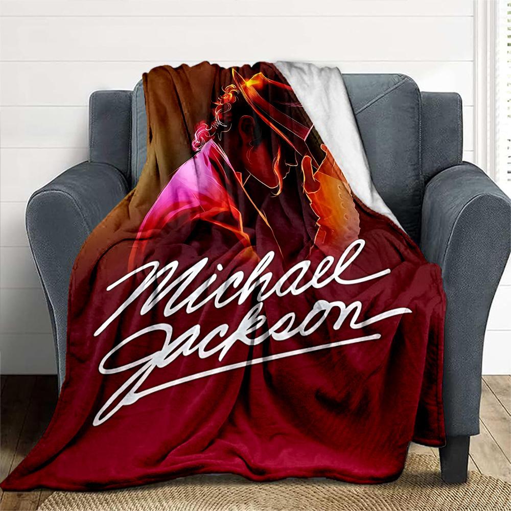 1pc Michael Jackson Outdoor Blanket Lightweight Flannel, Soft & Warm, All-Season Use for Sofa, Outdoor, Camping, Living Room013