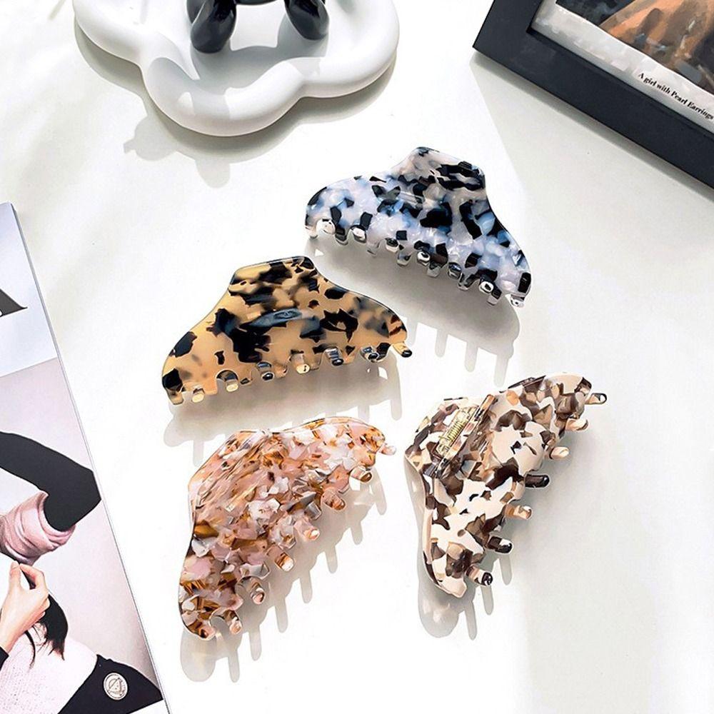 Leopard Printing Printing Shark Clip Hair Clip Tortoiseshell Hair Claw Streetwear