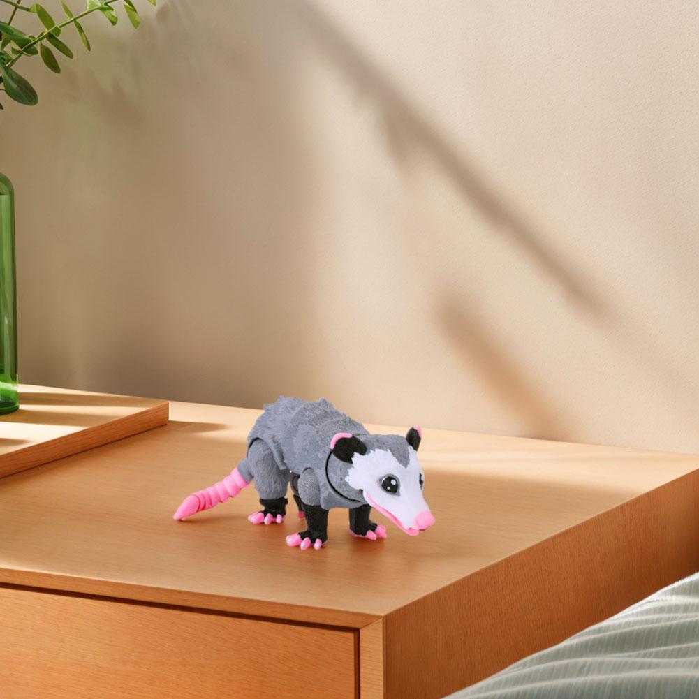 2 шт. 3D-печатная шарнирная фигурка-игрушка опоссум, мультяшная фигурка мыши для рабочего стола, интерактивная скульптура опоссума в подарок другу
