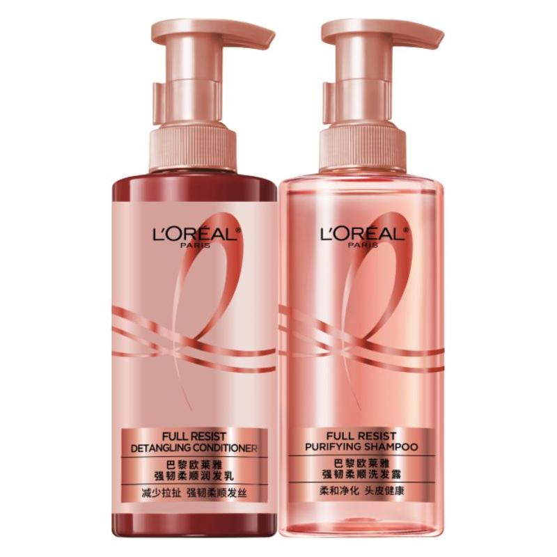 Loreal Paris , , Чистый, Сильный Мягкий и Сильный Набор для Очищения и Ухода - Набор из двух предметов Сильный и Мягкий Кондиционер 440 мл Сильный и Мягкий Шампунь 440 мл