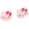 [K8033] - Дизайнерские серьги "Charmmy Kitty" бело-розовые - 10х13 мм