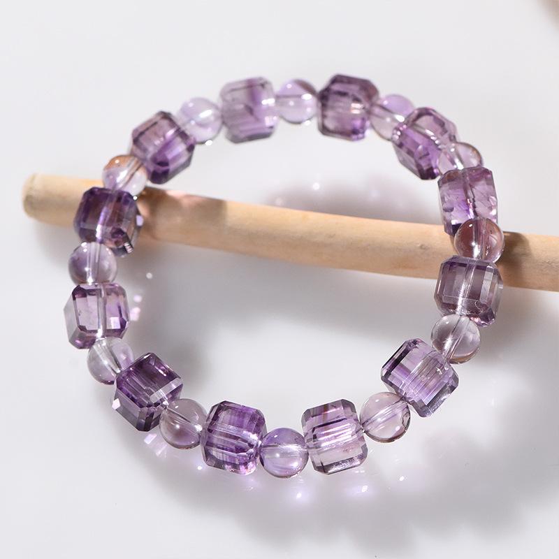 100% Natural Hot Selling Carved Engraved Amethyst Sugar Pendant Purple Jade Light Lavender Feng Shui Jewelry Square