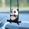 Автомобильная подвеска в виде панды, соответствующие цветам, качели, хорошая детализация, цветостойкий подвесной орнамент для автомобиля, подвесной кулон с зеркалом в виде животного, аксессуары для салона автомобиля