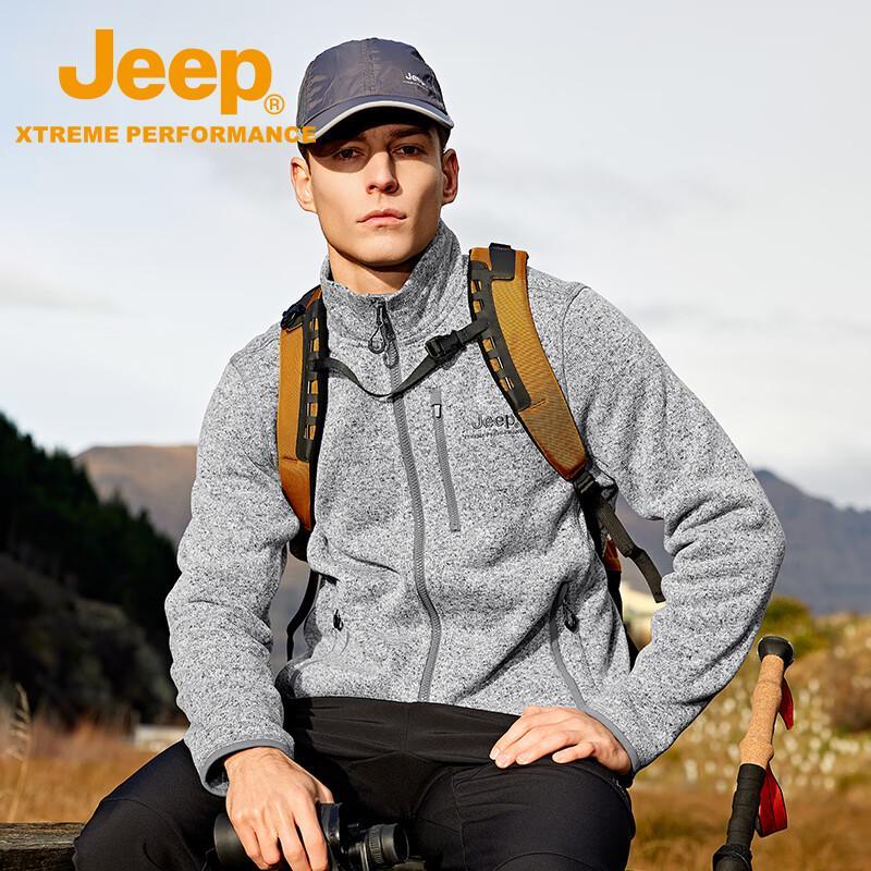Jeep Мужская теплая дышащая флисовая куртка