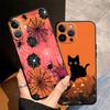 Чехол-бампер для iPhone 13 12 11 17 Pro Max 17Air XR XS Max 7 8 15 16 14 Plus, черный, мягкий, с рисунком Паук и Тыква