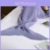 Mermaid Tail Handmade Crocheted Cocoon Blankets Sofa Quilt Rug Knit Gifts Adults