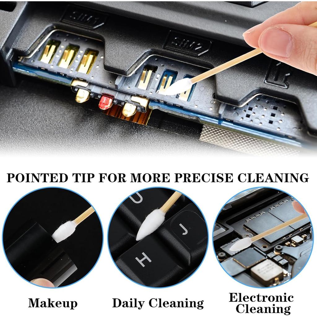 6-дюймовый заостренный и круглый длинный ватный тампон, высокоабсорбирующие аппликаторы с ватным наконечником, для нанесения макияжа на масляной основе и средства для снятия макияжа