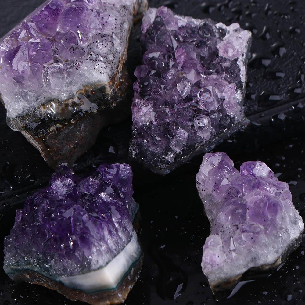 Natural Raw Crafts Home Decoration Ornament Healing Stones Quartz Amethyst Crystal Cluster