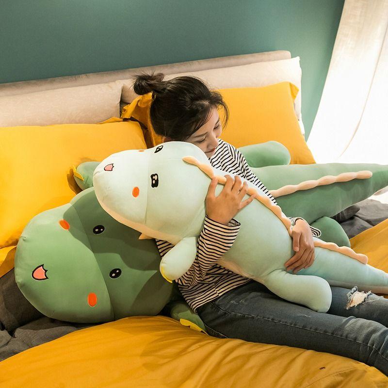 Плюшевая игрушка-динозавр, кукла, спящая с тобой на кровати, подушка, милая кукла для девочек, большая тканевая кукла, подарок на день рождения