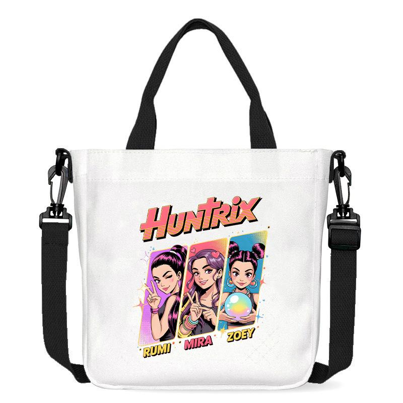 Сумка холщовая с принтом KPOP Demon Hunter Group, модная наплечная сумка, портативная рабочая сумка-мессенджер для поездок, CLE