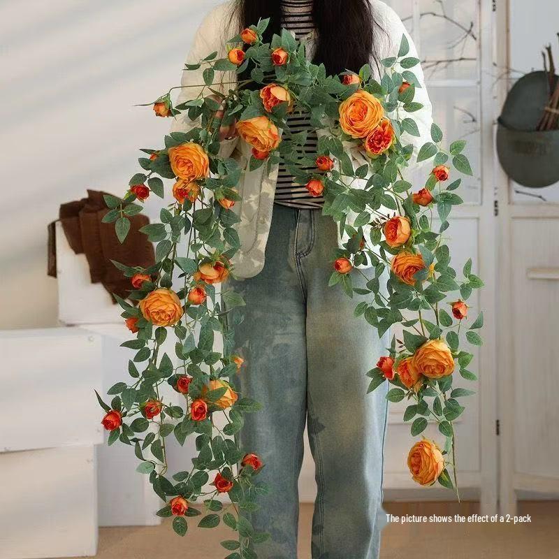 Имитация лозы с цветками розы для украшения стен и ландшафтного дизайна