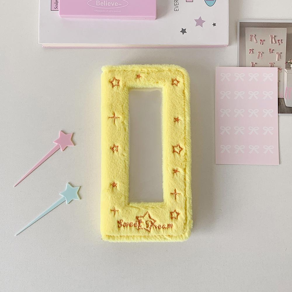 Новый плюшевый мини-держатель для фотокарточек, 20 страниц, 40 фотографий, держатель для карт на 4 ячейки, хранение фото на документы, прозрачный ПВХ, фотоальбом-звезда