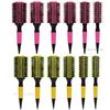 1/6pcs Pink Wooden Round Hair Comb Brush Professional Boar Bristle Hair Brush Mix Nylon Hair Brush Hairdressing Styling Tool