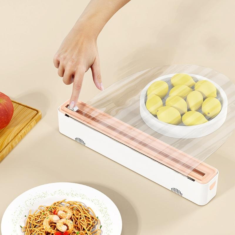 Коробка-резак для пищевой пленки с ABS-слайдером для хранения кухонной пленки, покрытия продуктов, герметизации и использования на столешнице
