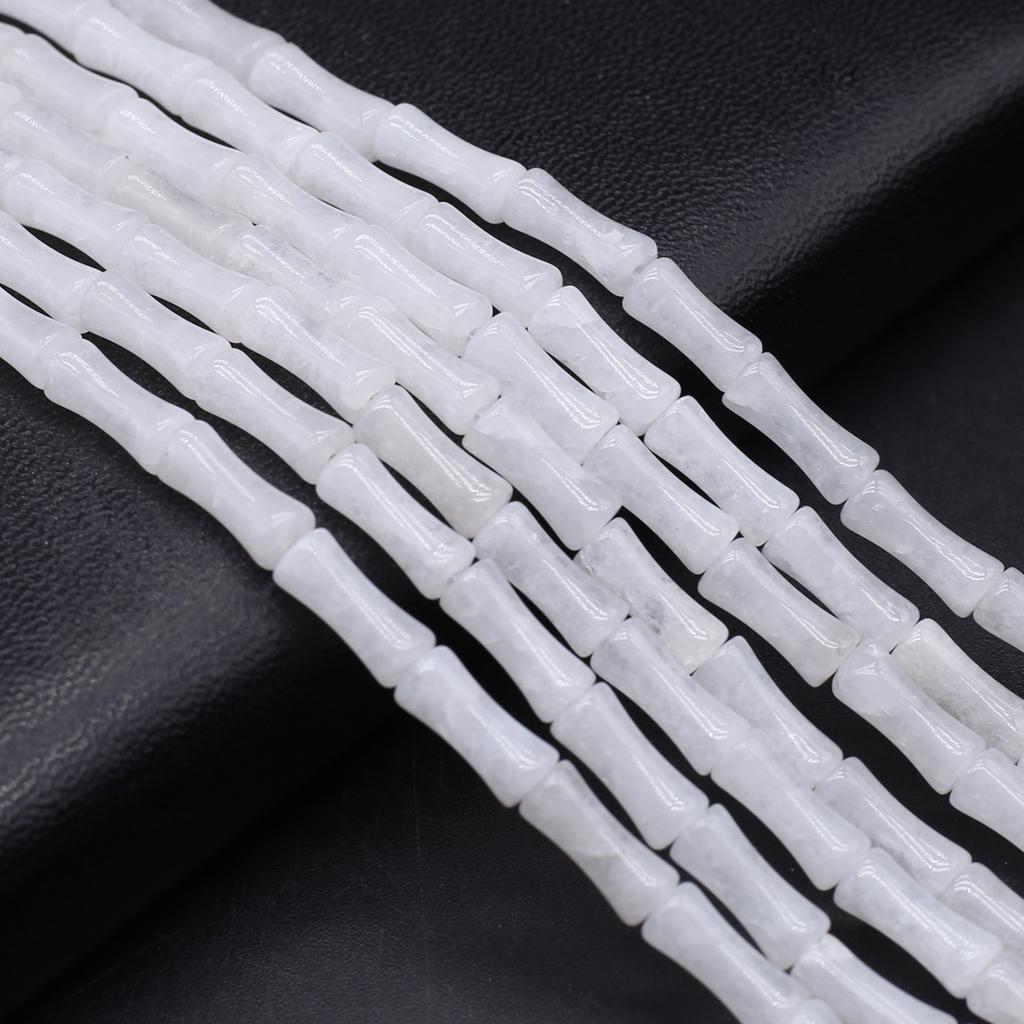1 нить, Натуральный камень Канадский жадеит Обсидиан Кристальные бусины из прозрачного кварца, Ручная работа, Бусины в форме бамбукового сустава, 1,2×5 см, для изготовления украшений своими руками