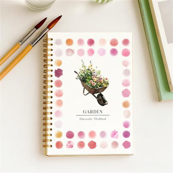 Альбом для акварели Книжка-раскраска Пошаговые уроки для животных цветов Подходящий для начинающих Набор для рисования для обучения Снятие стресса