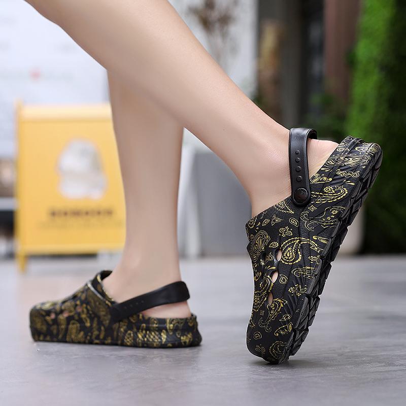 Модные мужские повседневные тапочки EVA легкие дышащие утолщенные мягкие подошвы сандалии нескользящие мужские сандалии два способа их носить