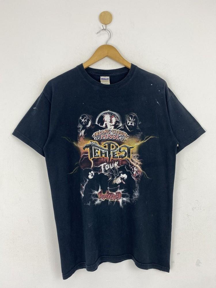 Vintage 90039s Insane Clown Posse The Tempest Tour Black Unisex Tshirt KH7166 Unisex T-Shirt
