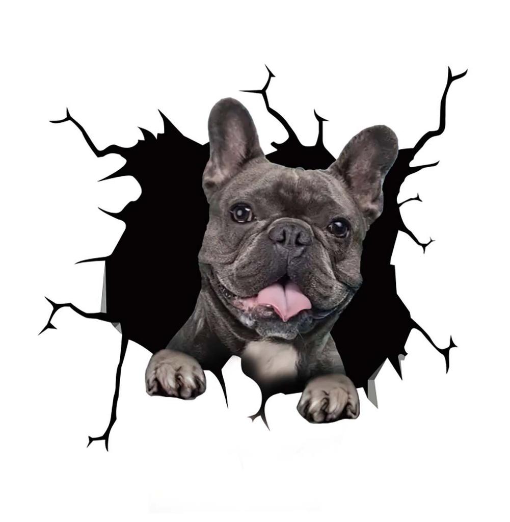 Stickers Scratch Waterproof Marks Headlight Decal Car Sticker Pet Cat French Bulldog Sticker