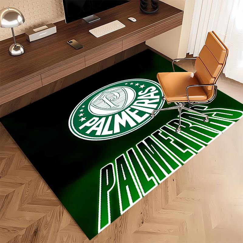 1pc SE Palmeiras logo Print Area Rug - Soft, Washable Non-Slip Indoor Mat, Living Room, Home Office Decorative Rug,Office Decorative