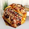 1pc WrestleMania Stars Automatic Folding Umbrella, Portable Collapsible Design, Casual Outdoor Accessory L1127040