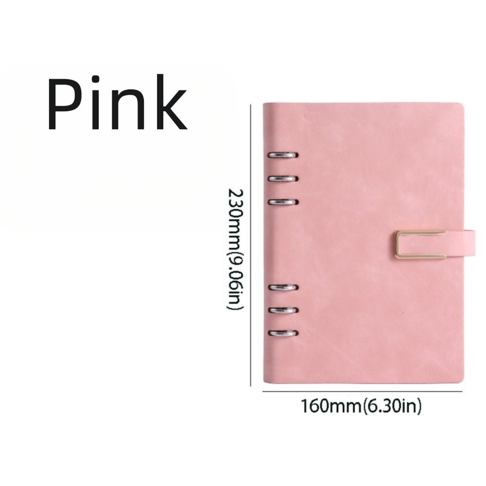 100 Sheets Loose Leaf Notebook 200 Pages Refillable Notebook Retro PU Hardcover Notebook School