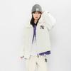 New MLB Velvet Jackets Unisex Ivory White 3AJPF3016-50IVS