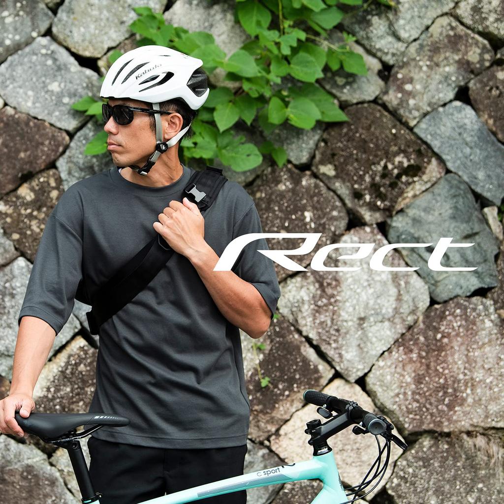 OGK KABUTO RECT Matte Black Bicycle Sizes G-1 Helmet, M/L (Head Circumference 57-60cm)