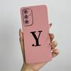 Чехол для Samsung Galaxy M34 5G SM-M346B Стеклянный чехол с рисунком 'Сердце с буквами' Жидкий силиконовый чехол для телефона Для SamsungM34 M 34 5G