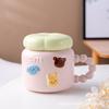 Niuniu Design High-Value Household Ceramic Water Cup Cute Girl Mug With Lid Couple Coffee Cup Souvenir