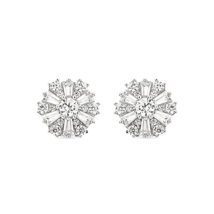 Luxenter Boucles d'oreilles en argent 925 et zirconium brillant plaqué finition en rhodié - Lorush